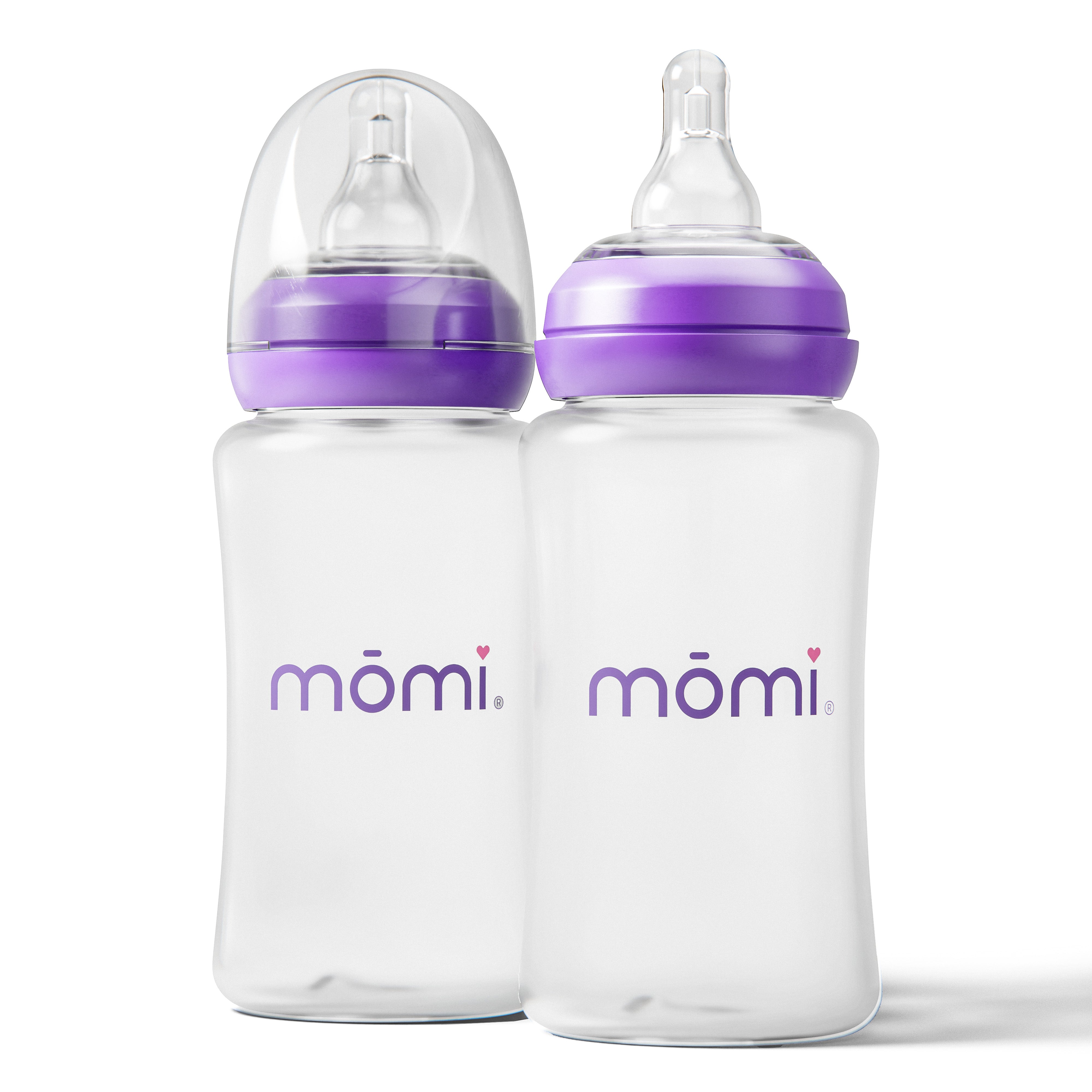 mōmi breast-like bottle 2-sets, 10oz plastic