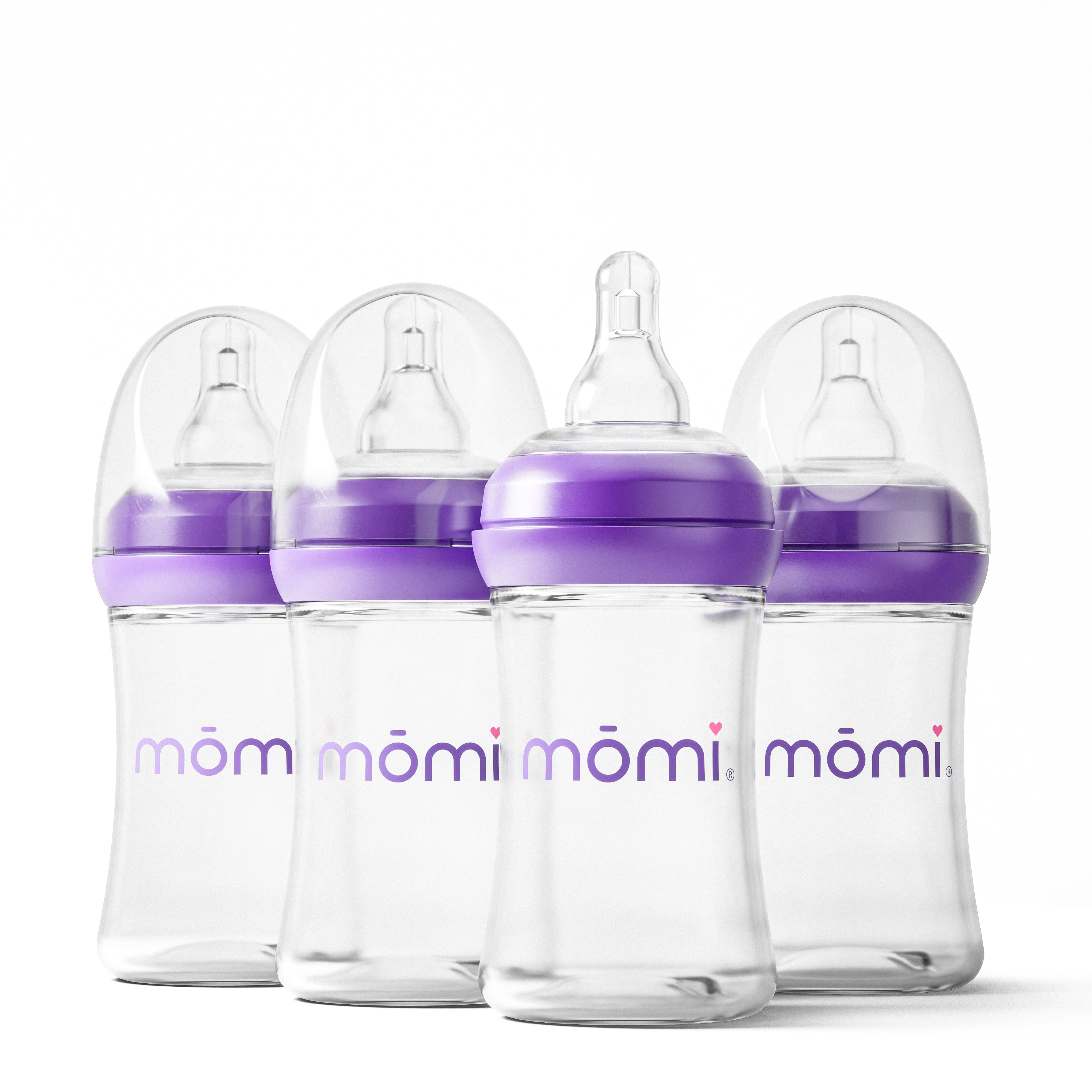 mōmi lead-free glass baby bottle sets in 4oz