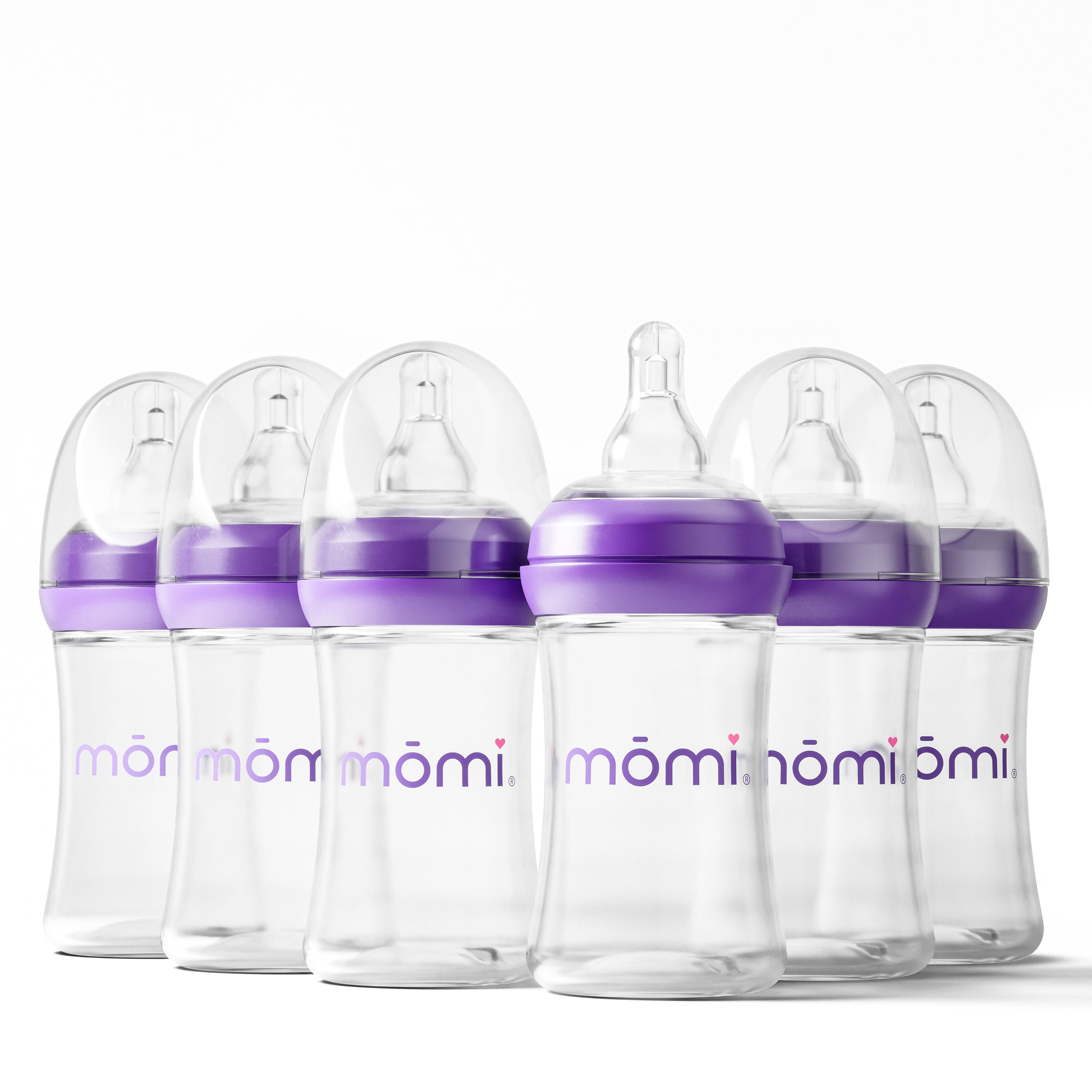 mōmi lead-free glass baby bottle sets in 4oz