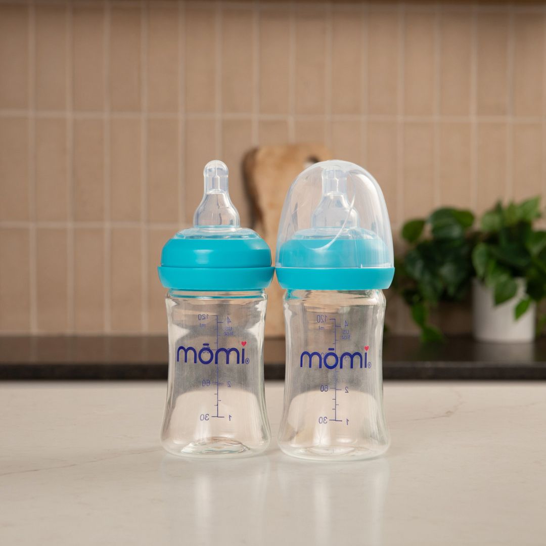 mōmi vibes breast-like bottle sets - lagoon