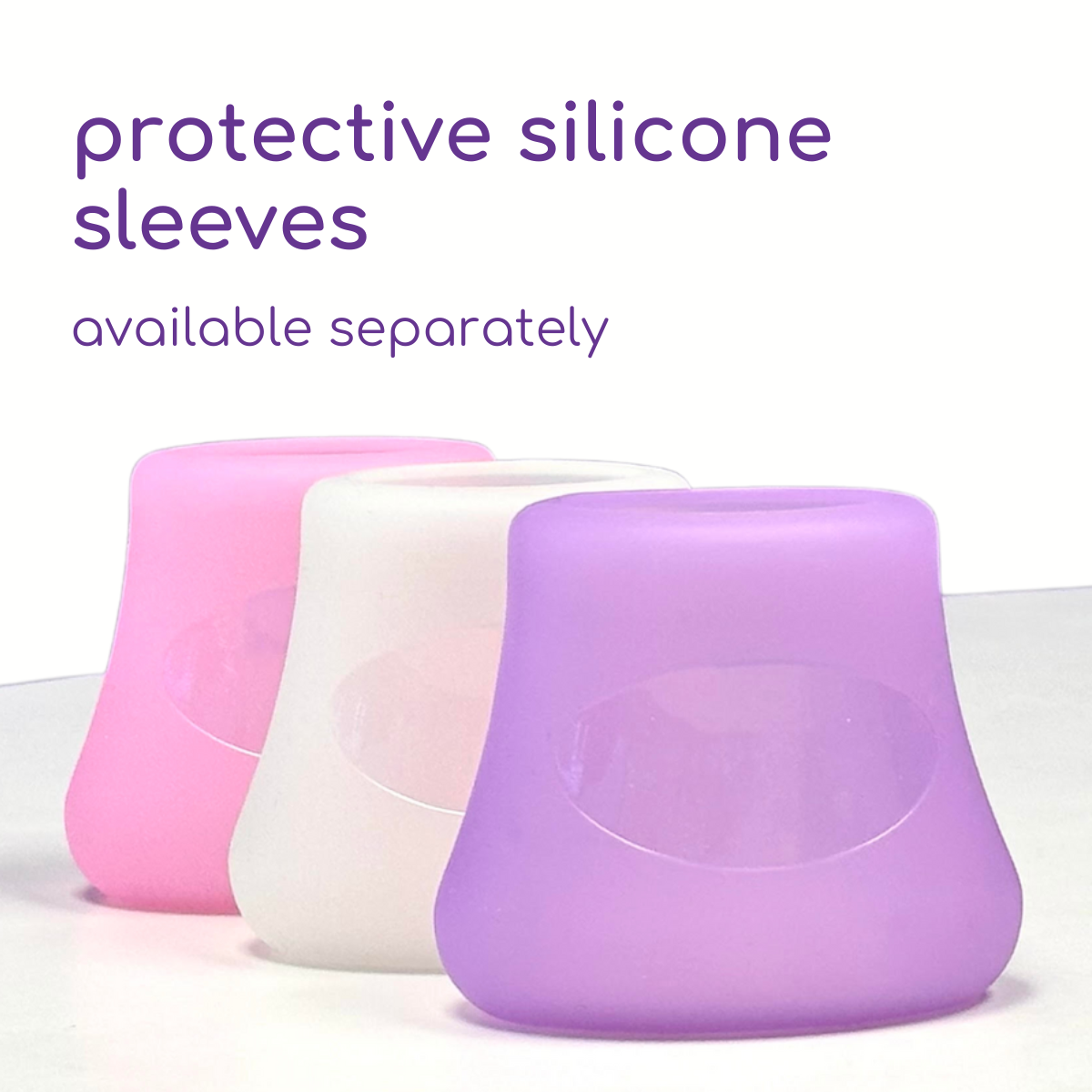 mōmi breast-like bottle, 5oz 2-set, purple or gray