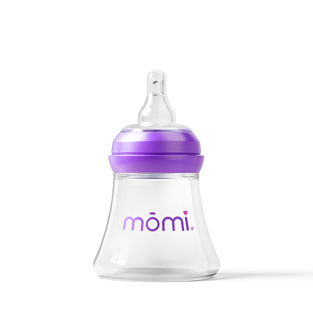 mōmi breast-like bottle, 5oz 2-set, purple or gray