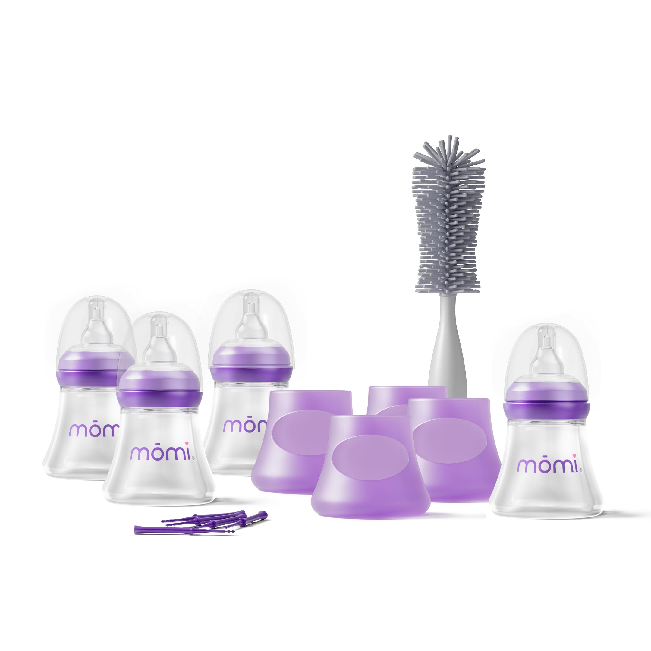 mōmi basics bundle (5oz glass) | Glass Baby Bottle Set | mōmi